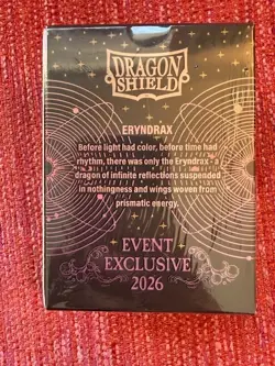 MTG MagicCon Las Vegas 2026 Dragon Sheild Eryndrax 100 Matte Black Card Sleeves - Image 2