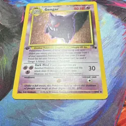 Pokemon Gengar 5/62 Fossil 1st Edition Holo Rare Card 80 HP Stage 2 1999 - Image 4
