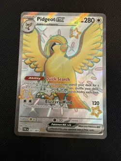Pidgeot EX 221/091 - Paldean Fates - Pokemon Card - Near Mint - Image 1