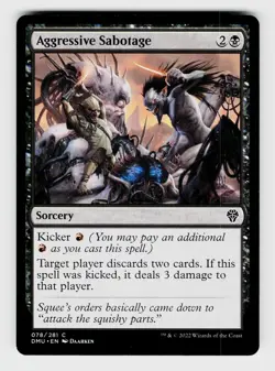 MTG, Dominaria United, Aggressive Sabotage, regular, No.78, C - Image 1
