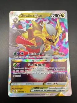 Pokemon Card Giratina VSTAR 131/196 Lost Origin Holo Rare STANDARD SIZE - Image 1