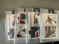 Lot of (4) Assorted Michael Jordan Custom Patch Card Run & Gun Custom - Image 1