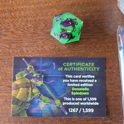 Sirius Ninja Turtles Donatello Spindown D20 Legendary Limited Edition Dice - Image 2