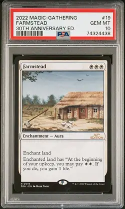 Magic: The Gathering 30th Anniversary Edition Farmstead Rare PSA 10 💎 POP: 2 - Image 1
