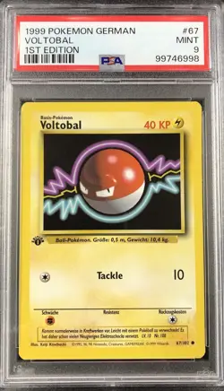 Voltobal 67/102 - Basis-Set - 1. Edition - PSA 9 - Pokemon - Image 1