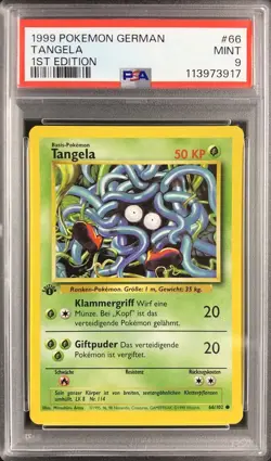 Tangela 66/102 - Basis-Set - 1. Edition - PSA 9 - Pokemon - Image 1