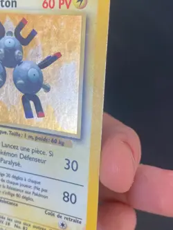 CARTE POKEMON MAGNETON 9/102 HOLO SET DE BASE - BE/TBE - Image 3