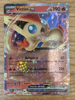 Pokemon Victini EX 033/197 Double Rare Deutsch Obsidianflammen TCG 2023 OBF DE - Image 1
