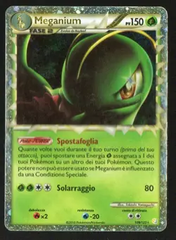 Carta Pokemon da Gioco-Meganium 109/123 Prime Foil-italiano,HeartGold SoulSilver - Image 1