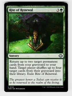 MTG, Tarkir: Dragonstorm, Rite of Renewal, regular, No.153, U - Image 1