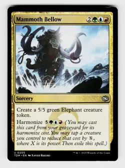 MTG, Tarkir: Dragonstorm, Mammoth Bellow, regular, No.205, U - Image 1