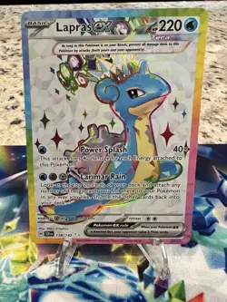 LAPRAS EX #158/142 POKEMON Stellar Crown (Rare, NM) ENGLISH - Image 1