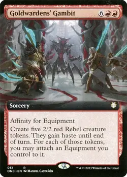 Goldwardens' Gambit - Phyrexia: All Will Be One Commander | MTG Card - Image 1