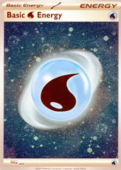 Pokemon TCG"Basic Water Energy" #003 Cosmos Holo Scarlet & Violet 4 Card Set! NM - Image 1