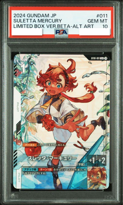 PSA 10 GUNDAM Card Game limited Box Ver.β ST01-011 C+ Suletta Mercury JP - Image 1