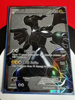 Zekrom Black & White Full Art Ultra Rare Holo Pokemon Card #114/114 HP130 - Image 1