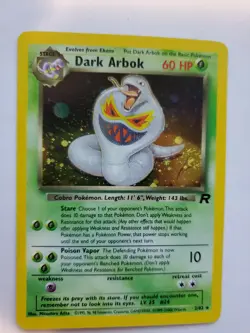 Dark Arbok Team Rocket Holo Base Pokemon Card WOTC NM + - Image 1