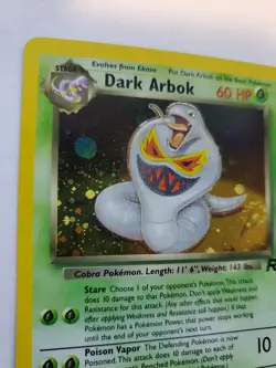 Dark Arbok Team Rocket Holo Base Pokemon Card WOTC NM + - Image 2