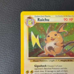 Pokemon Raichu 14/62 Fossil Holo Rare 90 HP Unlimited Pokemon TCG Card 1999 - Image 3