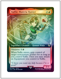 1x Yuffie, Materia Hunter, Extended Art Foil, Final Fantasy, Magic MTG NM - Image 1