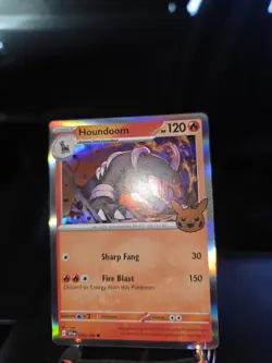 Pokemon TCG Houndoom Stamped Holo Card 034/198 Trick or Trade 2023 - Image 1