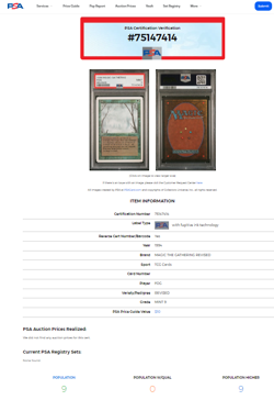 1994 MtG Magic the Gathering Revised Fog Green PSA 9 Mint *Only 9 Graded Higher* - Image 3
