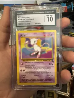 CGC 10 Mew 2000 Black Star Promos 8 Pokemon League Pokemon Card NON HOLO *read* - Image 1
