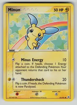 Minun 67/101 Hidden Legends Pokemon LP - Image 1