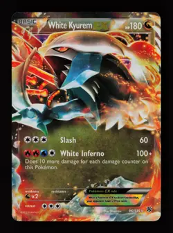White Kyurem EX 96/135 Ultra Rare Holo Plasma Storm Pokemon Card - Image 1