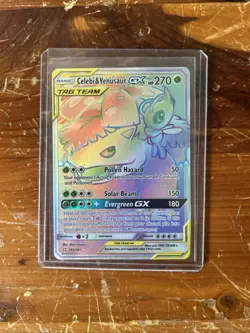 Pokemon TCG Celebi & Venusaur GX Holo Card - Image 1