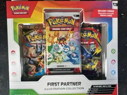 Pokemon First Partner Illustration Series 1 Box Promo Cards Sticker Booster Eng… - Image 1