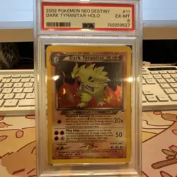 Pokemon Neo Destiny Dark Tyranitar 11/105 Holo Rare PSA 6 2002 Unlimited - Image 1