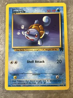 Squirtle 68/82 Pokemon TCG Vintage Team Rocket Regular Common (Moderate Play) 1 - Image 1