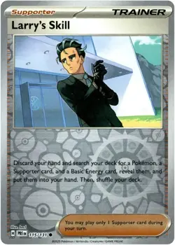 Pokemon Prismatic Evolutions REVERSE HOLO LARRY'S SKILL 115/131 FRESH - Image 1