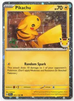 Pikachu Cosmos Holo 051/162 Pokemon Day 2026 Promo Holo Pokemon TEF NM - Image 1