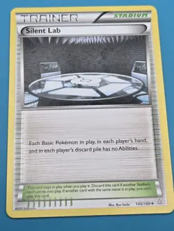 Pokemon TCG TRAINER Silent Lab 140/160 XY - Primal Clash Regular MP - Image 1