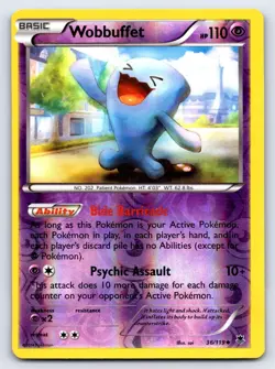 Wobbuffet 36/119 Uncommon Phantom Forces Pokemon Reverse Holo Lightly Played - Image 1