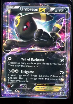 Umbreon EX 55/124 Holo EX Rare Fates Collide Pokemon Near Mint - Image 1