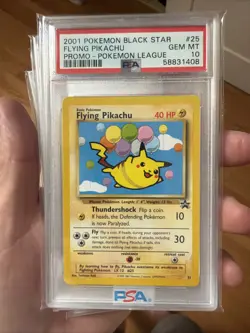 2001 Flying Pikachu PSA 10 Pokemon Black Star Promo 25 Gem Mint 10!! - Image 1
