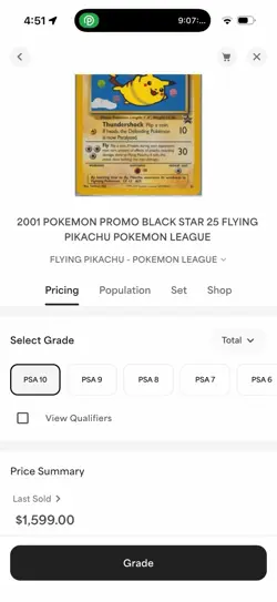 2001 Flying Pikachu PSA 10 Pokemon Black Star Promo 25 Gem Mint 10!! - Image 4