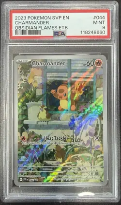 2023 Pokemon SVP EN Obsidian Flames Pokemon Center ETB Charmander PSA 9 #044 - Image 1