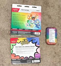 Pokemon TCG First Partner Illustration + Ascended Heroes 2 Pack Blister + Tin - Image 2