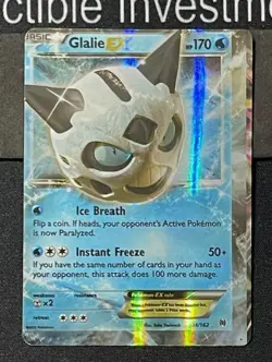 Pokemon Glalie EX 34/162 XY Breakthrough LP Miscut Error - Image 2