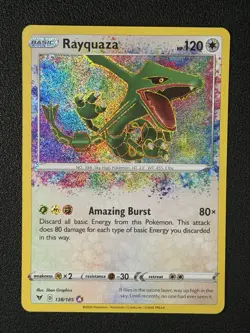 Rayquaza 138/185 AR Amazing Rare Vivid Voltage SWSH4 Pokemon TCG English - Image 1
