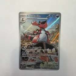 Krookodile 137/086 Holo Illustration Rare SV: Black Bolt NM English Pokemon - Image 1