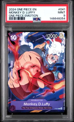 2024 ONE PIECE PROMOS ONE PIECE EMOTION #041 MONKEY D. LUFFY PSA 9 - Image 1