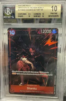 2024 ONE PIECE EMPERORS IN THE NEW WORLD SHANKS ALT ART OP09-004 BGS 10 PRISTINE - Image 1