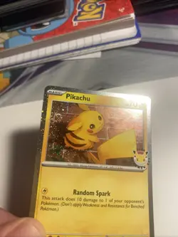 Pikachu Pokemon Day 2026 Cosmo Foil W Swirl Clean Card Near Mint - Image 1