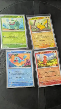 Costco 151 Mini Tin Promo Cards - 4 Cosmic Reverse Holo Card Set - Pokemon TCG - Image 1