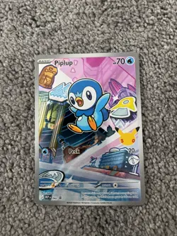 Pokemon Card Piplup MEP 042 First Partner Promo 30th Anniversary Near Mint - Image 3
